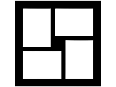 Passe-partout z wieloma wycięciami