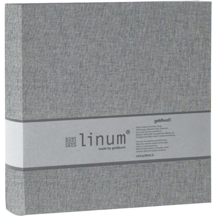 Лляний альбом-сумка Goldbuch Linum сірий 200 фотографій 10x15 см альбом для нотаток
