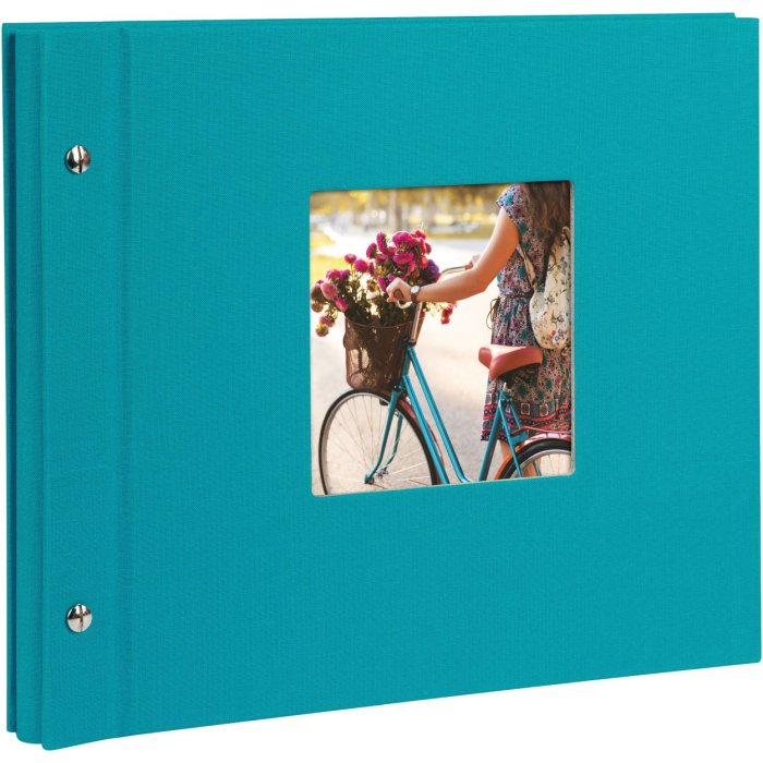 Альбом на гвинтах Goldbuch Bella Vista бірюзовий 30x25 см 40 чорних сторінок