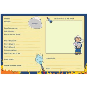Goldbuch Freundebuch Kindergarten Frido Firefighter 15x21 cm 72 Seiten