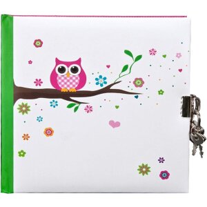 Goldbuch Tagebuch EULE 16,5x16,5 cm 96 weiße Seiten