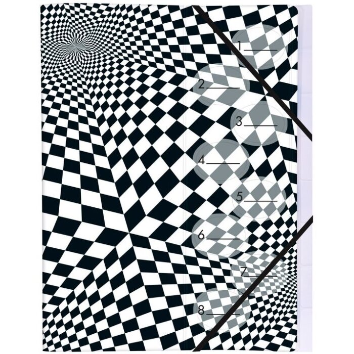 Exacompta Ordnungsmappe PP 3 Klappen 8 teilig Holographyk Motiv