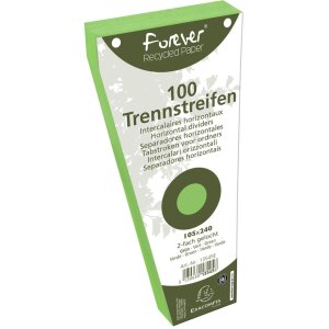 Packung mit 100 Trennstreifen gelocht trapezförmig...
