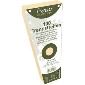 Packung mit 100 Trennstreifen gelocht trapezförmig...