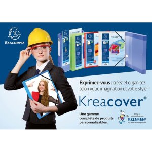 Кільцева палітурка PP 700µ 4 кільця корінець 40мм непрозора обкладинка Krea Обкладинка DIN A4 в асортименті