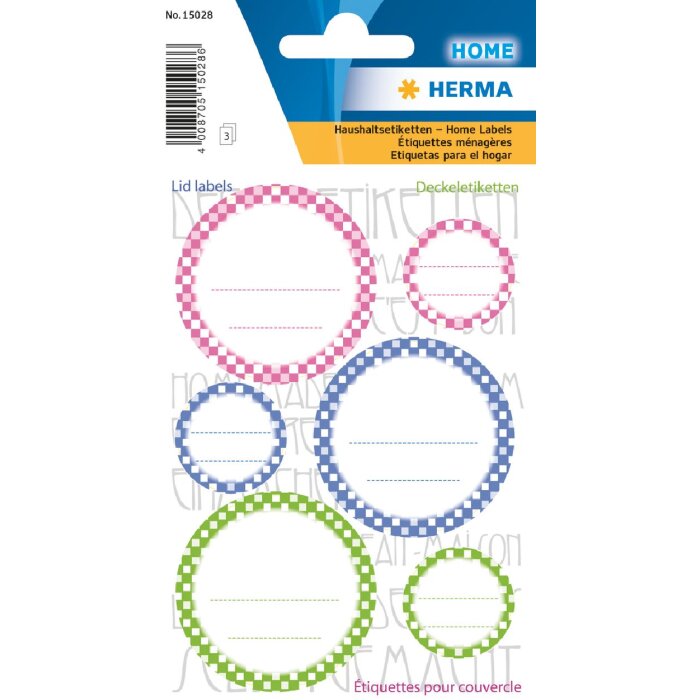 HERMA VARIO Einmach-Deckeletiketten Flowers 9x16,3cm