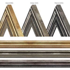 MendeFrames Bilderrahmen H450 Antik silber 13x13 cm Museumsglas