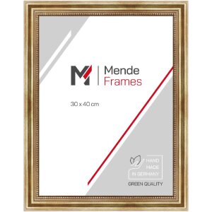 MendeFrames Bilderrahmen H450 Antik gold 20x28 cm Klarglas