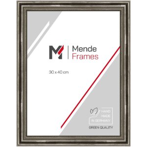 MendeFrames Bilderrahmen H450 Antik silber 30x30 cm Klarglas