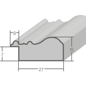 MendeFrames Bilderrahmen H450 Antik silber 30x30 cm Klarglas