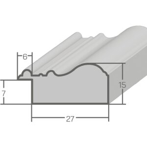 MendeFrames Bilderrahmen H450 Antik silber 50x60 cm Klarglas