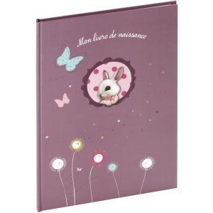 Foxy Babytagebuch lila Text französisch Format A4