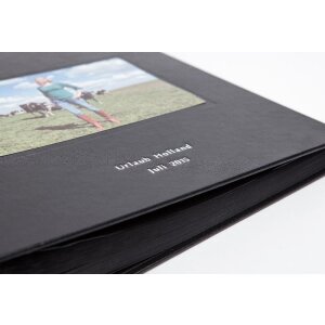 Фотоальбом KOLARA черный с вашей фотографией + текст 30х30 см 100 черных страниц