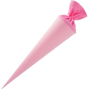 Goldbuch Schultüte rosa 70 cm aus Buntkarton mit Filz ideal zum Schulanfang