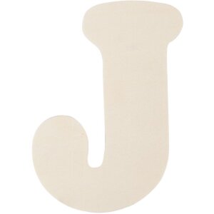 Деревянная буква J 11 см