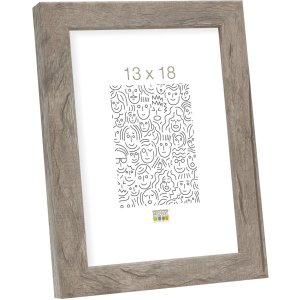 Деревянная рамка S45R для лепнины 15x15 см серо-бежевая