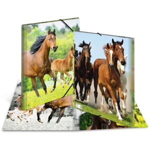 HERMA Postmappe A3 mit Gummizug Pferde