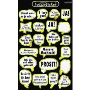 Sticker Hochzeit Motiv 10 Stickerkarten lustige...