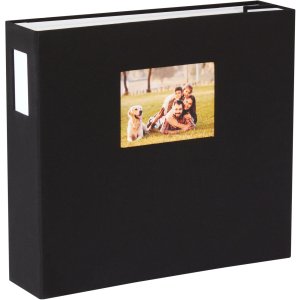 HNFD XL фотоальбом LONA чорний 37.5x34 см 168 білих сторінок