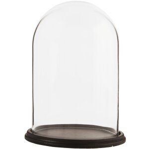 Скляна банка для дзвіночків Clayre & Eef 6GL1271 Ø 23x31 см Коричневе дерево Скляна кругла банка для дзвіночків