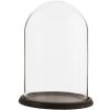 Скляна банка для дзвіночків Clayre & Eef 6GL1271 Ø 23x31 см Коричневе дерево Скляна кругла банка для дзвіночків
