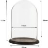 Скляна банка для дзвіночків Clayre & Eef 6GL1271 Ø 23x31 см Коричневе дерево Скляна кругла банка для дзвіночків