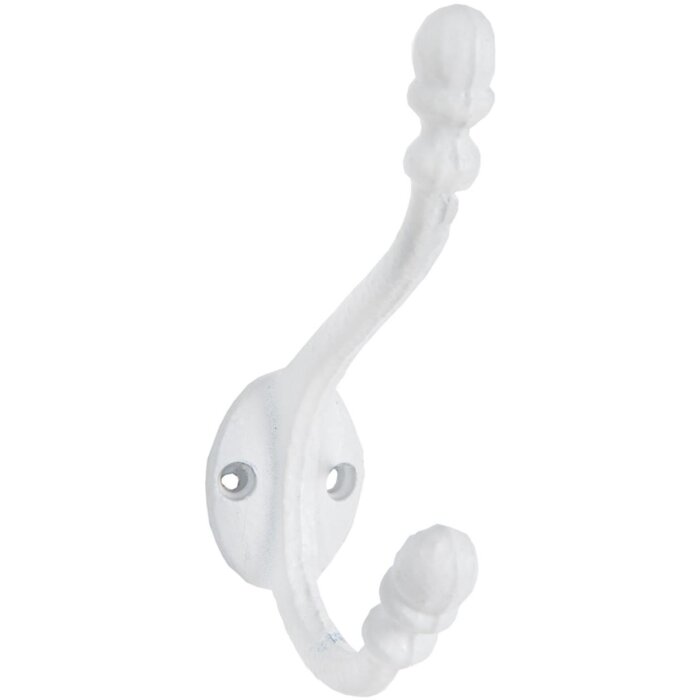 Clayre & Eef 6Y1525W WEISS Garderobenhaken schlicht weiß 3x8x12 cm