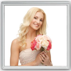 Металева фоторамка ZEP 120S01 срібляста глянцева 15x15 см