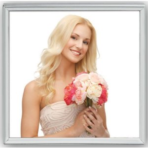 Металева фоторамка ZEP 120S01 срібляста глянцева 15x15 см
