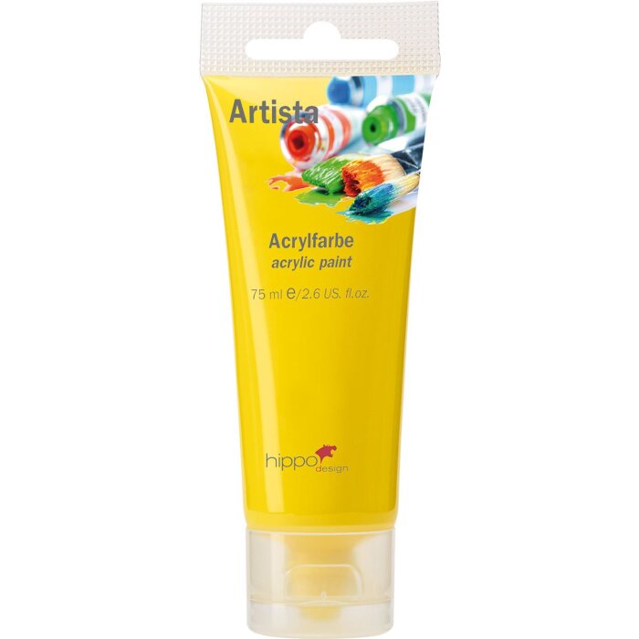 Acrylfarbe, gelb, 75 ml