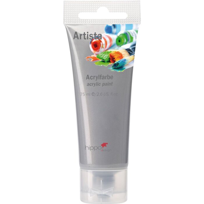 Acrylfarbe, silber, 75 ml