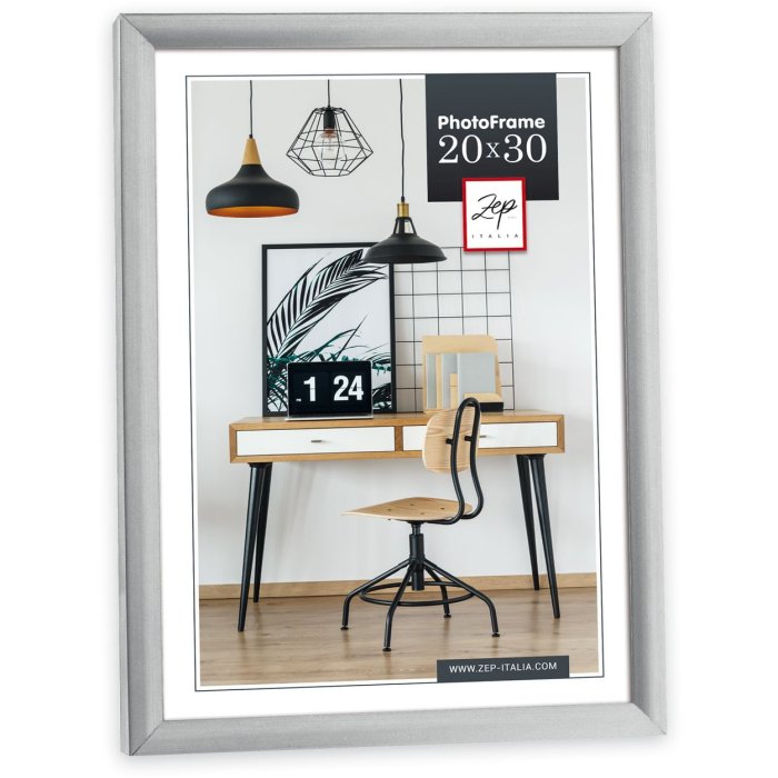 Пластиковая рамка ZEP New Easy 13x18 см серебристая