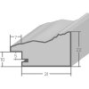 MendeFrames Holzrahmen H740 grau 10x30 cm Normalglas