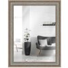 MendeFrames Wandspiegel H740 Shabby-Chic 40x60 cm grau aus Massivholz