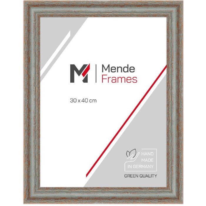 MendeFrames Holzrahmen H740 grau 21x29,7 cm mit Kunstglas