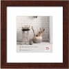 Деревяна рамка для вальтера HOME 20x20 см горіх з паспарту 15x15 см