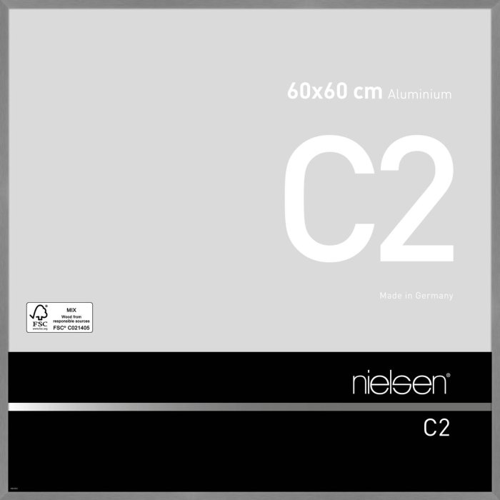 Алюмінієва рама Nielsen C2 60x60 см текстурована сіра матова
