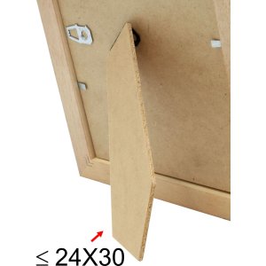 Класична деревяна рамка Deknudt S222H3 коричнева15x21 см з золотим кантом