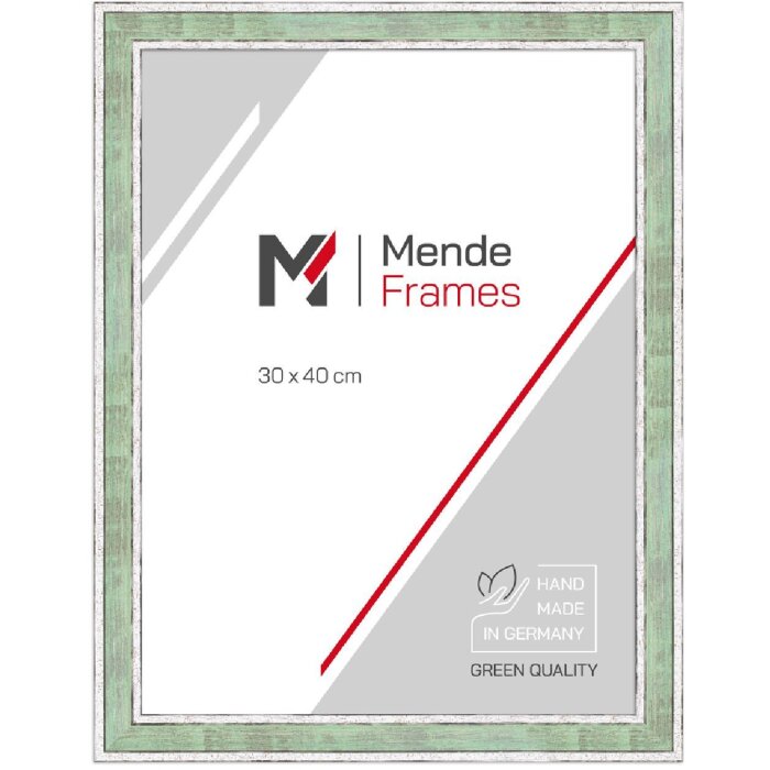 MendeFrames Bilderrahmen H460 Vintage hellgrün 10x10 cm Museumsglas