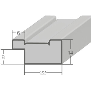 MendeFrames H460 Bilderrahmen Vintage silber 40x60 cm Museumsglas