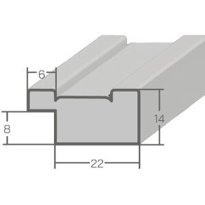 MendeFrames Bilderrahmen H460 Vintage silber 30x60 cm Klarglas