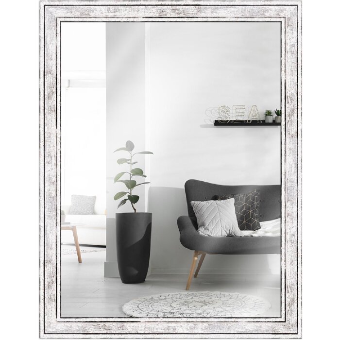 MendeFrames Wandspiegel H460 Vintage-Optik silber 28x35 cm