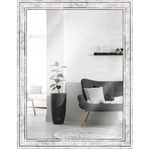 MendeFrames Wandspiegel H460 Vintage-Optik silber 30x30 cm