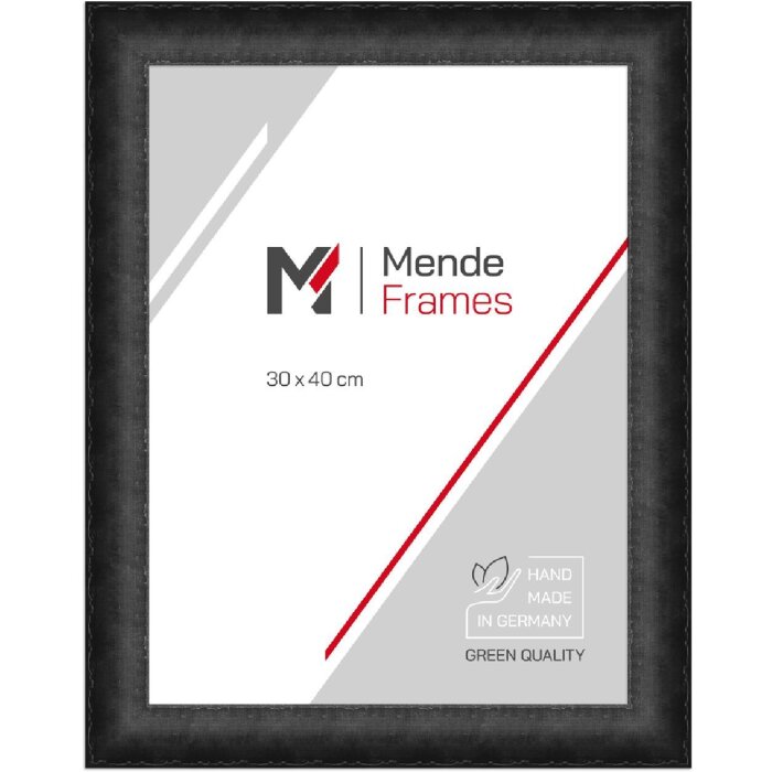 MendeFrames Holzrahmen H620 Antik schwarz 42x59,4 cm Kunstglas