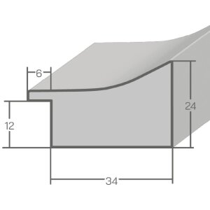MendeFrames Holzrahmen H620 Antik elfenbein 25x38 cm Klarglas