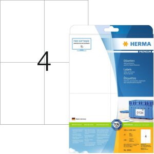HERMA 5063 Etiketten Premium A4 105x148 mm weiß...
