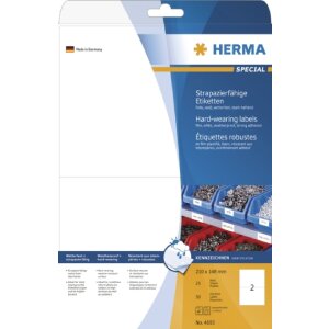 HERMA Etiketten A4 weiß 210x148 mm extrem stark...
