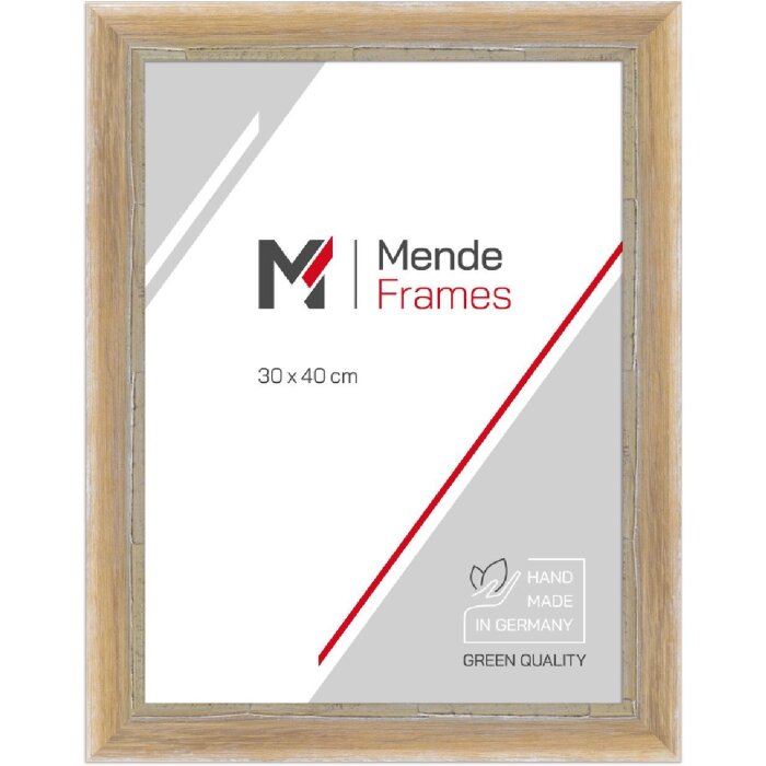 MendeFrames Bilderrahmen H640 Shabby-Chic braun 24x30 cm Museumsglas
