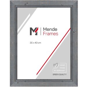 MendeFrames Bilderrahmen H660 Shabby-Chic 20x25 cm grau Antireflexglas