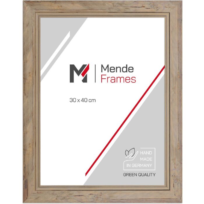 MendeFrames Bilderrahmen H660 Shabby-Chic 40x50 cm natur Museumsglas